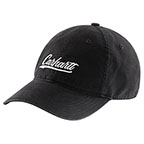 WOMEN'S CANVAS SCRIPT GRAPHIC CAP - BLACK