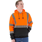HIGH VISIBILITY HOODED PULLOVER SWEATSHIRT, ANSI 3, R