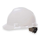 V-GARD HARD HAT, FRONT BRIM, FASTRAC - WHITE