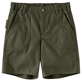 WOMEN'S CARHARTT RUGGED FLEX RELAXED FIT CANVAS WORK SHORT- BASIL