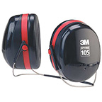 EAR MUFF, 29DB, BEHIND-THE-HEAD, BLACK/RED