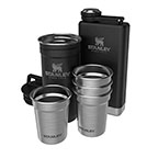 STANLEY ADVENTURE PRE-PARTY SHOT GLASS AND FLASK SET- MATTE BLACK