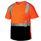 Pyramex Class 2 Hi Vis Orange Black Bottom Moisture Wicking T-Shirt