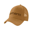CARHARTT CANVAS MESH-BACK LOGO GRAPHIC CAP- CARHARTT BROWN