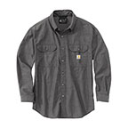 CARHARTT LOOSE FIT MIDWEIGHT CHAMBRAY LONG-SLEEVE SHIRT- BLACK CHAMBRAY