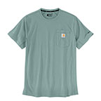 CARHARTT FORCE RELAXED FIT SHORT-SLEEVE POCKET T-SHIRT- BLUE SURF