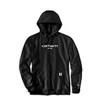 CARHARTT FORCE RELAXED FIT LOGO GRAPHIC HOODIE- BLACK