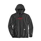 CARHARTT FORCE RELAXED FIT LOGO GRAPHIC HOODIE- CARBON HEATHER