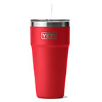 Yeti Rambler 26oz Straw Cup with Straw Lid Rescue Red