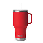 Yeti Rambler 35oz Mug with Straw Lid- Rescue Red