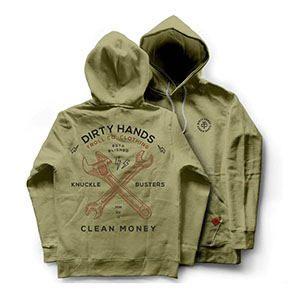 TROLL TWISTED WRENCH HOODIE-MILITARY GREEN