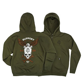 TROLL ALADO FULL ZIP HOODIE-MILITARY GREEN