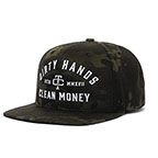 TROLL DIRTY HANDS CLEAN MONEY SNAPBACK HAT-MIDNIGHT CAMO