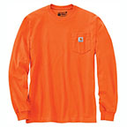 CARHARTT WORKWEAR LONG-SLEEVE POCKET T-SHIRT- BRIGHT ORANGE