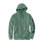 CARHARTT MIDWEIGHT HOODED LOGO SWEATSHIRT - JADE HEATHER