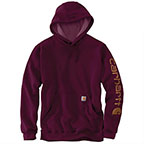 CARHARTT MIDWEIGHT HOODED LOGO SWEATSHIRT - PORT