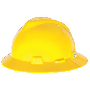 V-GARD HARD HAT, FULL BRIM, FASTRAC - YELLOW