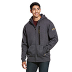 ARIAT REBAR WORKMAN FULL ZIP HOODIE- CHARCOAL HEATHER