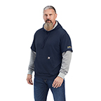 ARIAT REBAR WORKMAN DUALLY HOODIE- NAVY/HEATHER GREY