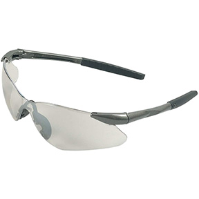 SAFETY GLASSES W/GUN METAL GRAY FRAME AND SCRATCH-RESISTANT LENS