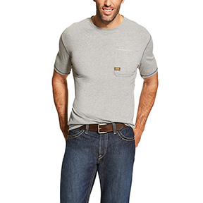 ARIAT REBAR WORKMAN SHORT SLEEVE T-SHIRT- HEATHER GREY