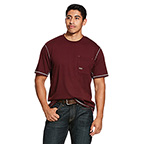 ARIAT REBAR WORKMAN SHORT SLEEVE T-SHIRT- MALBEC