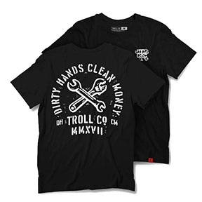 TROLL GEARED UP TEE-BLACK