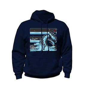 Seattle Ice Safety Hoodie - Reflective-Navy Blue